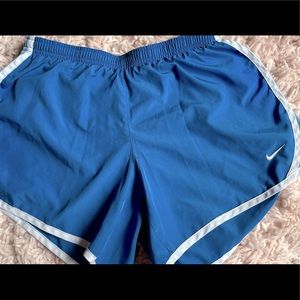 Blue and White Nike Athletic Shorts